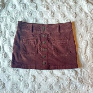 Free People dark brown mini skirt.